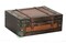 Wooden Vintage Luggage Trunks - Antique Carry-on Suitcase Storage Box with Hinged Lids, Old-Fashioned Decorative Box